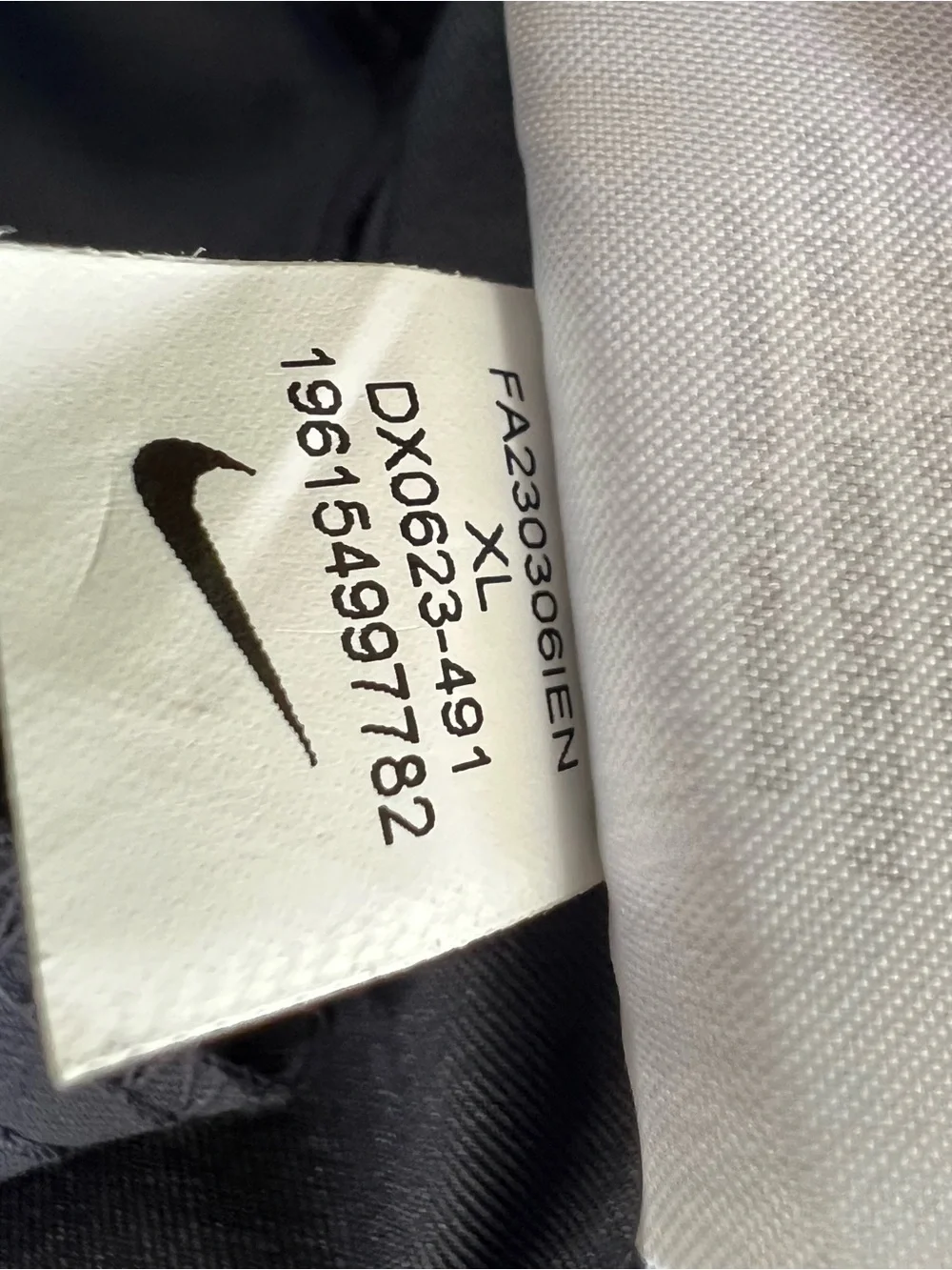 Nike Club Men's Woven Tapered Slate Blue Elastic-Waist Athletic Pants XL - Picture 8 of 9